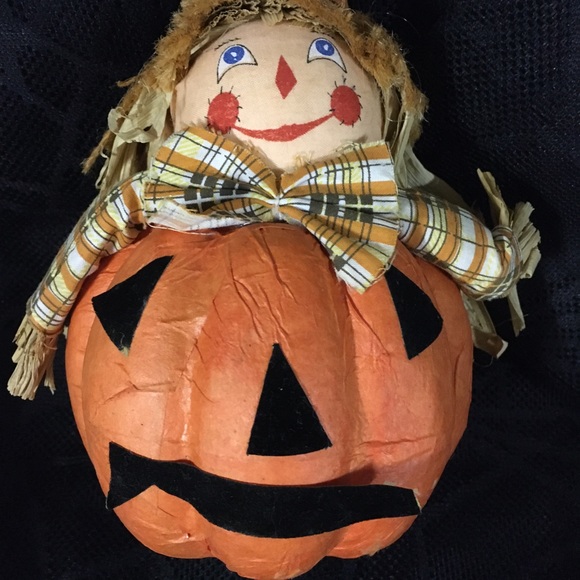Vintage 1992 ABC Distributing Halloween Friends Pumpkin Ghost Bat and Scarecrow - Picture 8 of 9